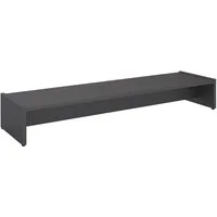 CARO-Möbel Monitorständer ZOOM, (Bildschrimerhöhung 100cm für 2 Monitore, Schreibtischaufsatz grau)