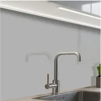 KitchenYeah Küchenrückwand Muster selbstklebend (keine Folie) Grau - Unifarbener Druck, (1-tlg), Spritzschutz, Küche, Rückwand, Küchenwand, Küchenfront, 30x20 cm