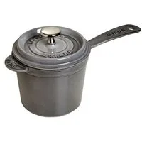 Staub Aufgusstopf Staub Specialities Stieltopf, 14 cm rund Gusseisen Graphit-Grau, (1St)