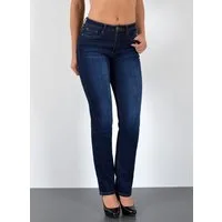 ESRA Straight-Jeans High Waist Damen Jeans Straight Leg Hose Stretch gerader Schnitt G2 Straight Jeans Damen Stretch Regular Jeans High Waist bis Plus Size