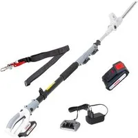 ikra GmbH Teleskop-Heckenschere ICPH 2040, bis 2,75 m Arbeitshöhe, 20 Volt Akku, Lasergeschnittene & gehärtete Messer