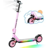 RCB Elektro-Kinderroller R12 MAX,Vorderradfederung,7''Vollgummireifen,höhenverstellbar 96-110cm, Belastbarkeit 60 kg, Schwingarm-Federung,Faltmechanismus mit zwei Sicherheitsverriegelungen