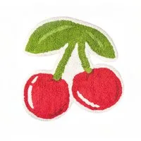 Sass & Belle Badematte Cherry, Höhe 10 mm, Badvorleger, weich, Baumwolle, Kirsche, Teppich, ca. 50 x 44 cm