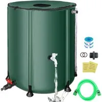 NACATIN Regentonne faltbare Regenwassertonne 200L, Regenwassertank, 200 l, (1-tlg), Regenwassersammler mit Deckel, Hahn & Überlaufschutz, wetterfest