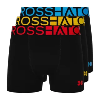 Crosshatch - "Dumas" Boxershorts für Herren (3er-Pack) (Schwarz)