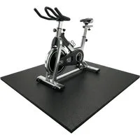 Floordirekt Bodenschutzmatte Gummi 100x100 cm 10 mm Geräteunterlage rutschfest schalldämmend, Schutzmatte für Fitnessgeräte, 1-St., rutschfest, schalldämmend, vibrationsdämpfend, abriebfest