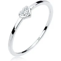 Elli DIAMONDS Verlobungsring Herz Symbol Diamant 0.04 ct. 925 Silber