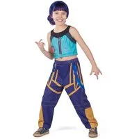 JADEO Kostüm Dämonenjägerin Kostüm Mädchen Kpop-Kriegerin blau-violett