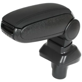 KOMPLETT-SET Mittelarmlehne Armlehne Leder Bezug Schwarz zum einfachen Nachrüsten für Ford Transit Connect / Tourneo Connect