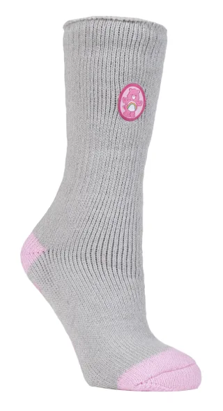 Wärmehalter - Damen dicke, niedliche, weiche, rutschfeste, kuschelige Eeyore Thermal Slipper Socken mit Griffen - Care Bear