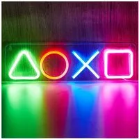 MUPOO LED Stripe LED Gaming Neonlicht Schild,PS Playstation Symbol Licht, Neonlicht Leuchtreklame für Wanddekoration
