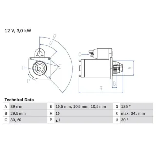 Bosch Starter  0986017750