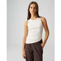 OPUS Tanktop Slim Top aus geripptem BCI Cotton Mix Weicher Griff, elastischer Stoff, Rundhalsausschnitt