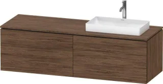 Duravit L-Cube Konsolenwaschtischunterbau wandhängend Nussbaum dunkel Matt 1620x550x482 mm - LC4871R LC4871R21210000