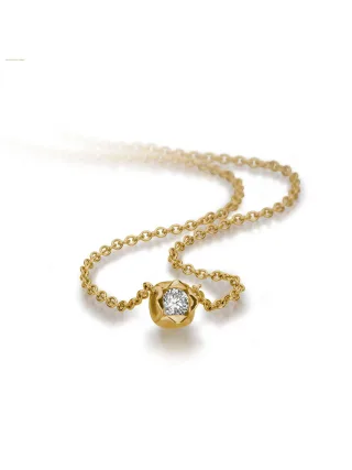 Lyomi Collier 585/- Gelbgold Blüte synth. Diam. 0,25ct.