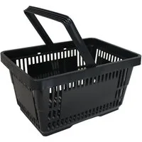 GERSO Einkaufskorb Einkaufskorb aus Kunststoff Plastik mit Henkel 20 Liter 40cm stapelbar, 21 l
