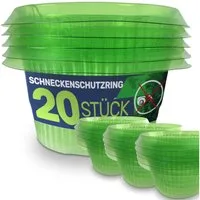Gravidus Schneckenkante Schneckenschutzring Set Schneckenschutz Pflanzenkragen, 20-St.