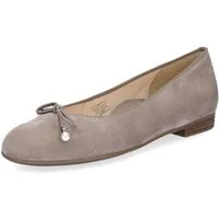Ara Ara Damen Leder Ballerina taupe Samt Ballerina