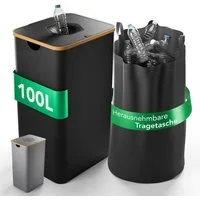 NewHabitat Flaschenkorb Pfandflaschen Sammelbehälter inkl. Tragetasche für 30-40 Flaschen, geeignet für alle PET- & Glasflaschen
