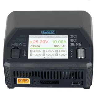 ToolkitRC M8AC AC 200W DC 600W 65WIPS 2.4 Inch LCD Screen Chargerfor 1-8S LiPo LiHV LiFe Lilon LTO 1-12S Pb 1-20S NiMH