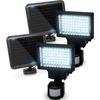 Casativo LED Gartenstrahler LED Solar-Strahler Bewegungsmelder Reichweite 2–12m Sicherheitsleuchte, 60 SMD-LEDs und insgesamt 600 Lumen