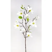 Kunstblume Magnolienzweig 82cm weiß GA künstliche Blumen Magnolie, Seidenblumen Roß, Weiß