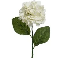 Kunstblume, Decoris season decorations, Kunstblumen Hortensie mit Stiel 66cm Creme Weiß