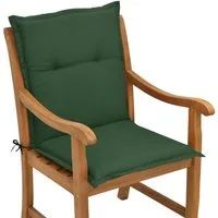 Beautissu Sitzauflage Niedriglehner Auflage Gartenstuhl Loft NL, 100x50x6cm, Grün, Sitzkissen Niederlehner Rückenkissen Stuhlkissen Schaumkern Füllung