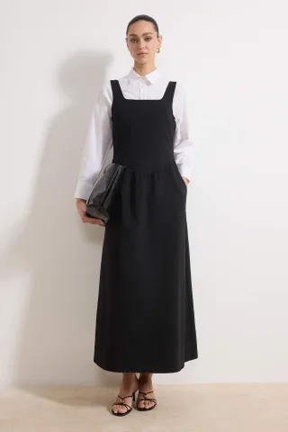 Damen Maxikleid, ärmellos, flach, lässig/alltagstauglich, Skaterkleid mit Hijab-Schnitt