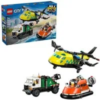 LEGO® Kombinationsset m Flugzeug, Wartungsfahrzeug u Luftkissenboot (60505) Konstruktionsspielsteine, (990 St), LEGO City, Made in Europe