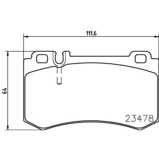 Hella Bremsbel?ge hinten Mercedes Cls E-Klasse S-Klasse Sl Slr 5,4