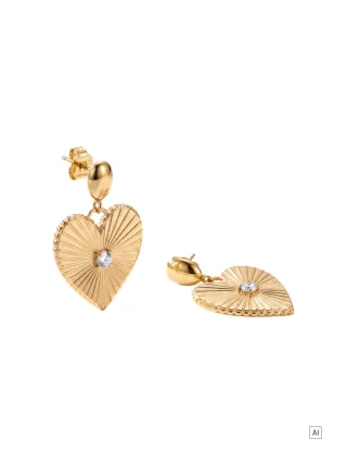 PURELEI Shining Heart Ohrringe mit Zirkonia Steinen