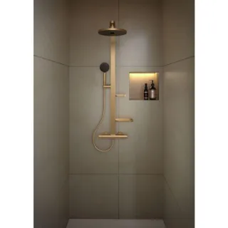 Ideal Standard CerathermAlu+ Duschsystem BD583BR 356x501x1113 mm, 2 Ablagen, Handbrause und Kopfbrause, Bronze