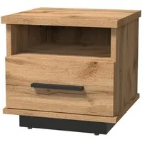 Beautysofa Nachttisch mit Schubladen LAMELO, mit Stauraum und dekorativen Lamellen