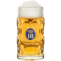 Hofbräuhaus München Bierkrug Glaskrug HB "Isarseidel" 1000 ml, Glas