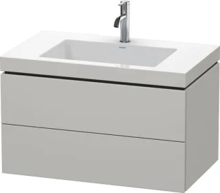 Duravit L-Cube c-bonded Set wandhängend Betongrau Matt 800x480x500 mm - LC6927O0707 LC6927O0707