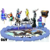 Festivalartikel Tortenstecker Torten Topper Set Fortnite 10x Kuchendeko Geburtstag Kinder, (1-tlg)