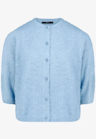 zero - Strickjacke 3/4 Arm mit Knöpfen Ashley Blue Melange - Gr. - 36