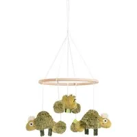 Fehn Mobile Lazy, Crazy & Pink, Holz-Mobile Chamäleon