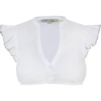 Madame Marie Dirndlbluse Dirndlbluse Lunavea Flügelarm weiß waldgrün