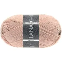 LANA GROSSA MEILENWEIT 100 g TWEED Häkelwolle, 420 m (4-fach Sockenwolle gepunktet, mit Tweed-Noppen), 100 g