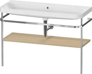 Duravit Happy D.2 Plus c-shaped Set mit Metallkonsole Mediterrane Eiche Matt 1175x490x850 mm - HP483 HP4839N71710000