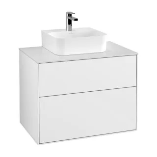 Villeroy und Boch Finion Waschtischunterschrank G08100GF 80x60,3x50,1cm, Emotion, Abdeckplatte white matt, Glossy white lacquer