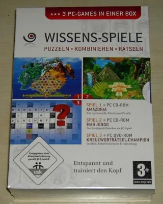 Wissens-Spiele (Amazonia+MahJongg+Kreuzworträtsel-Champion) [PC]