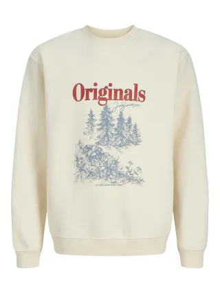 JACK&JONES - JOREATON SWEAT CREW NECK JNR antique white - Gr. - 176