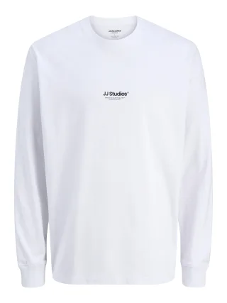 JACK&JONES - JJESOHO TEE LS CREW NECK NOOS white - Gr. - XL