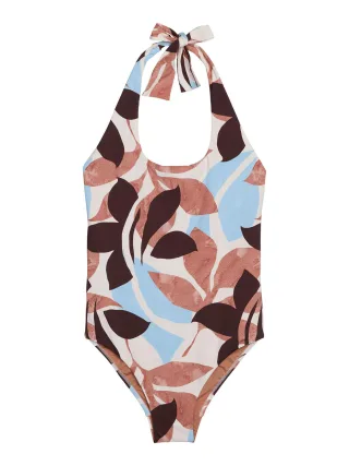Marc O'Polo Damen Badeanzug Breezy LeafSchwimmanzug, Einteiler, Bademode