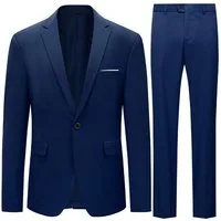 Allthemen Anzug (2 tlg) Slim Fit Ein Knopf Herrenanzug im eleganten Look