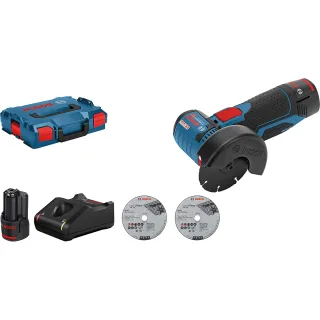 Bosch Akku-Winkelschleifer GWS 12V-76, mit 2 x 3.0 Ah Li-Ion Akku - 06019F200B