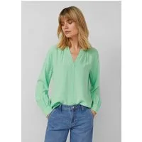s.Oliver Langarmbluse Bluse Weiche Viskose-Bluse mit Raffung